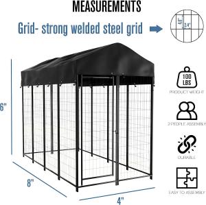 China 6'' X 10'' Extra Large Heavy Duty Dog Kennel House Outside Welded Wire Metal Mesh factory