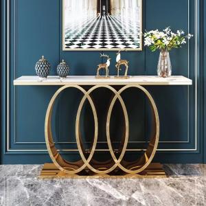 China Stainless Steel Marble Console Tables - Perfect For Modern Interiors factory