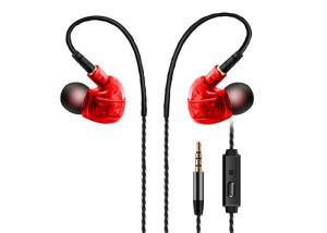 China Portable Wired Sports Earphones , Stereo Sound Metal In Ear Earphones factory