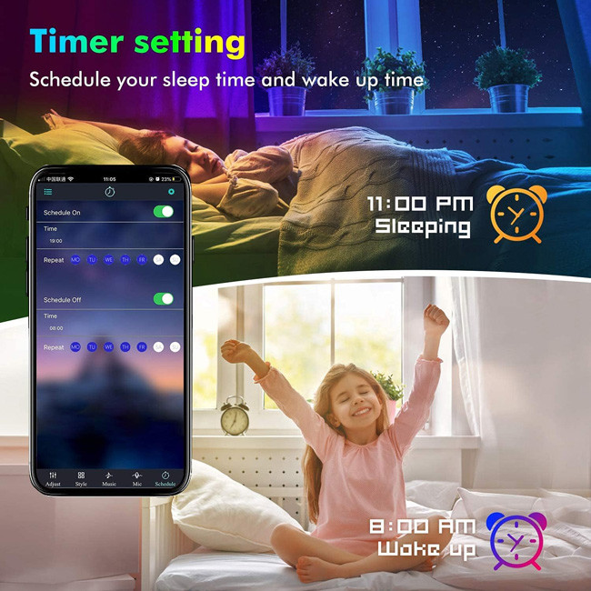USB LED Strip Lights Intelligent Remote Bluetooth Music 5050 Light Strip Set