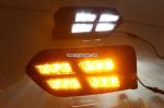 Honda City DRL LED Daytime Running Lights turn light steering lamps car fog lamp