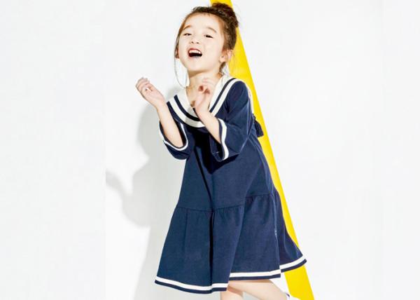 Pretty Cotton Size 4 Kids Girls Clothes Jersey 3 4 Sleeve Girls Fall Dresses