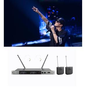China Audio E02U Karaoke UHF Dual Channel Wireless Microphone For Karaoke Metal Cordless factory