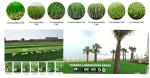 30mm Pile Height Landscape Turf Grass 12400 Dtex 60mm