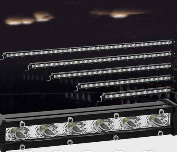 7 inch 18Watt Slim Single Row LED Light Bar Ip68 / Led Tuning Lights