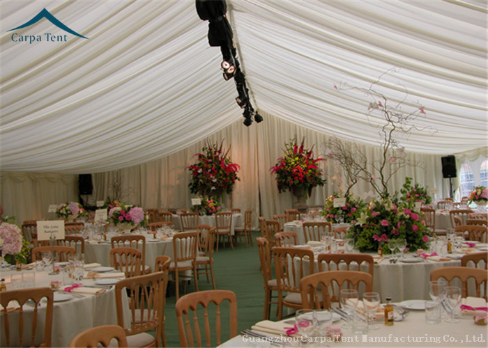 White Large Party Tent With Durable Aluminum Alloy Frame 6x12m