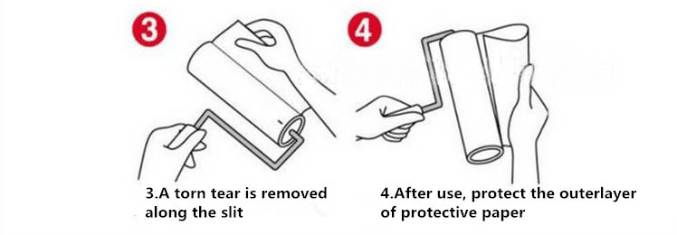 Washable Anti Static Sticky Lint Roller Effective For Removing Surface Dirt Sticky Roller