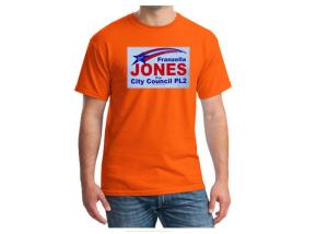 China 100% Cotton Election T - Shirts Double Needle Hem 2 / 3 Large Pattern factory