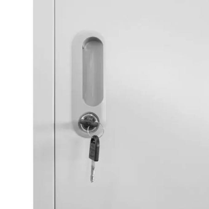 Modern Style Steel Office Lockers 4 Door Metal Lockers Corrosion Protection