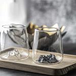Mountain Shaped Whisky Glass Cup high borosilicate 400ml