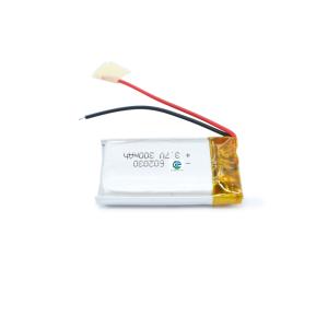 China High Discharge Rate Battery 3.7V 300mah 602030 Li-Ion Battery Pack Rechargeable High Capacity LiPo Battery Cells factory
