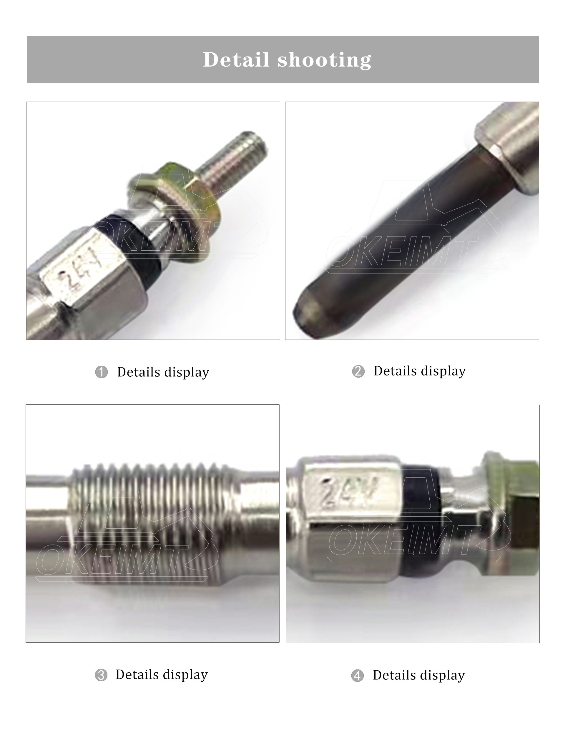 OKEIMT C7.1 Glow Plug T420142 For Excavator Diesel Engine 24V