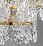 Iron Gold Modern Crystal Pendant Light Interior Hotel Living Room Design
