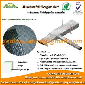 China woven fabric insulation material aluminum foil coated fiberglass cloth factory