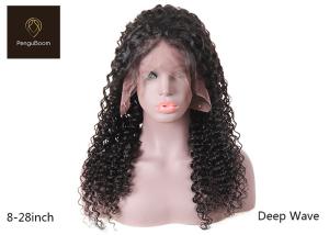China Fluffy 20inch 100 Real Human Hair Wigs Deep Wave 4x4 Closure Wig factory