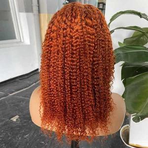 China Ginger Full Lace 360 Frontal Human Hair Lace Wig For Black Women 10A factory