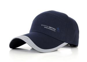 China 6 Panel Dark Blue Navy Blue Baseball Cap , Modern Style Custom Baseball Hats factory