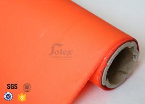 China 0.25mm 280g Orange Acrylic Coated Fibreglass Fabric Glass Fiber Cloth E - Glass factory