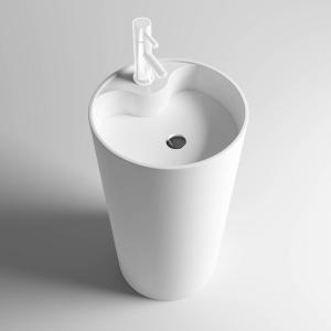 China Solid Surface High Toughness Freestanding Bathroom Basin factory