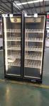 LARGE CAPACITY BLACK BAR Stainless steel GLASS DOOR DISPLAY FREEZER