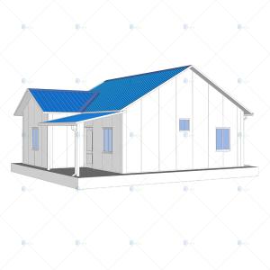 China Heya-2B03-A China 2 room sandwich panel house ready made prefabricated lodge factory factory