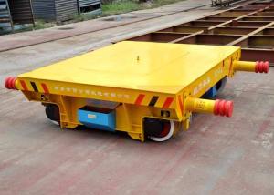 China Flat Bed Material Transfer Trolley , Foundry Plant Battery Transfer Cart Small Table factory