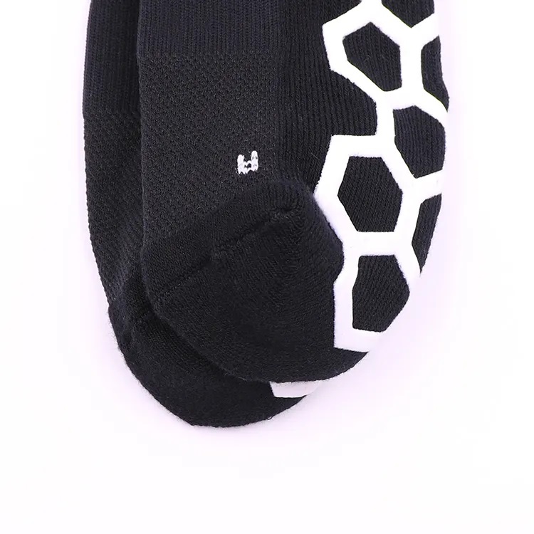 Sporty Style Men's Cotton Nylon Mix Grip Cushion Football Socks with Customized Logo