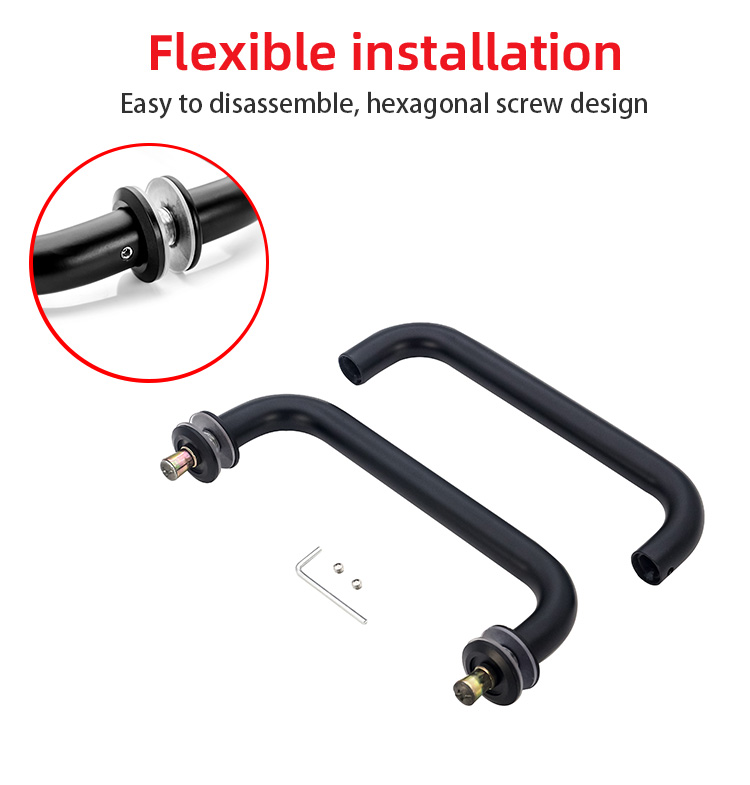 1000mm Long Customizable Double Sided Glass Door Pull Handles for Modern Design Style