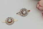 Round Zinc Alloy Buckle Fashion Style With Rhinestone Suitable For Women Shoes