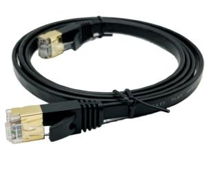 China Custom Black Molded Cable Assembly RJ45 Cat7 Ethernet Patch Cable 8P8C Connector Cable factory