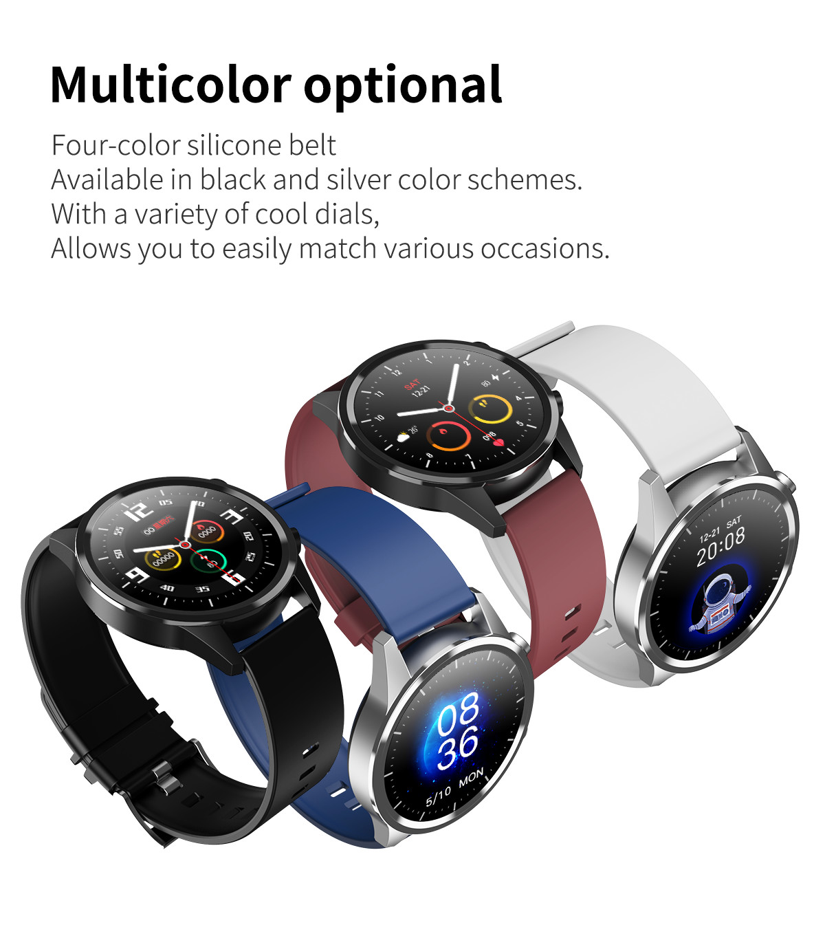 200mAh Bluetooth Calling Smartwatch 1.28" IPS Round Adult Touch Screen Wristband