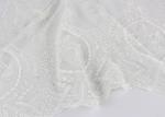 African French White Embroidered Lace Fabric Bridal Mesh Fabric For Party