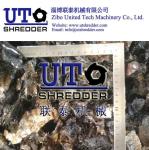 high capacity oil sludge bags crushing machine, oil sludge woven bags shredder,