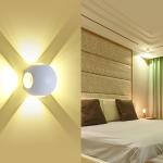led waterproof indoor outdoor wall light Round four-sided illumination Surface