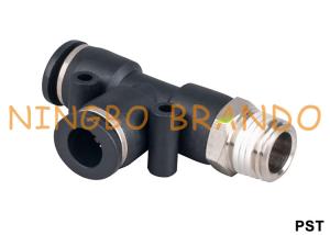 China PST Series 3 Way Push-in Pneumatic Hose Fittings Male Run Tee factory