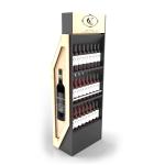 Customized Double-sided Free Standing Wine Rack Wooden Display Stand Demountable