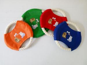 China Colorful Durable Pet Toys / Professional Rope Ring Dog Toy 17cm Size factory