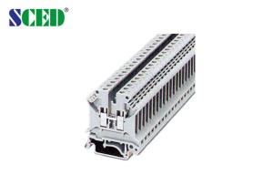 China 6mm2 Rail Mount Terminal Block 600V 30A AWG 30 - 10 Terminal Width 6.2mm factory