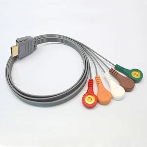 China 5 Lead TPU ECG Holter Cable For Zoncare ie90 factory