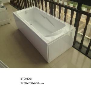 China Sanitary Ware Freestanding Jacuzzi with Two-Side Skirts Acrylic Bathtub (BTQH001) factory