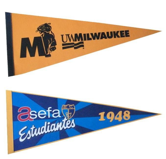 Custom Polyester Waterproof Felt Triangle Banner Silk Screen Printing