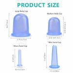 Clear Silicone Massage 4pcs Vacuum Suction Cupping