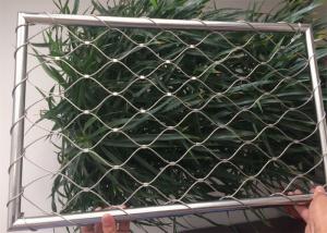 China 2mm 304 316 Stainless Steel Ferrule Rope Mesh X Tend Flexible For Balcony factory