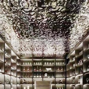 China Silver Mirror Water Ripple Sheet Decoration Ceiling ASTM Standard factory