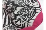 Pink Color 11 Inch DIY Drawing Message Bag With 4Pcs Bright Color Markers