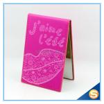 Wholesale One Way Small Hand Square Leather Cosmetic Mirror