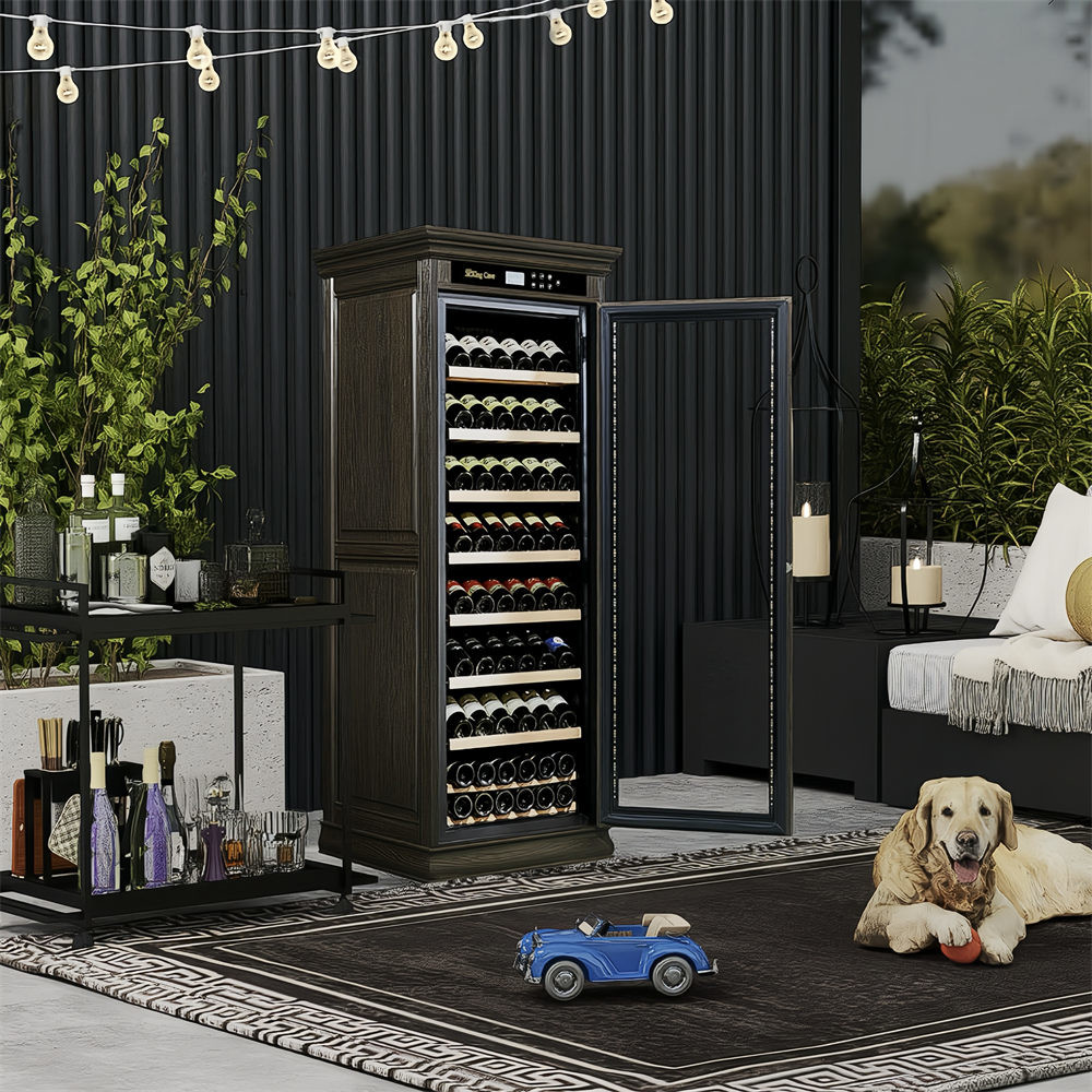 OEM Custom Wine Cooler Cabinet With Touch Control Panel And Locker