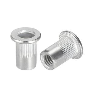 China M14 M16 Passivate Plain SS304  Knurled Flat Head Rivet Nut on sale