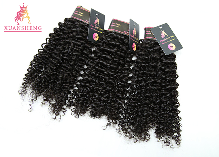 Grade 10A Deep Curly Brazilian Human Hair Length 30" No Chemical