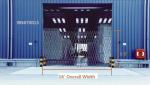 16 Feet Opening Folding Security Dock Door Gates , Steel Collapsible Security